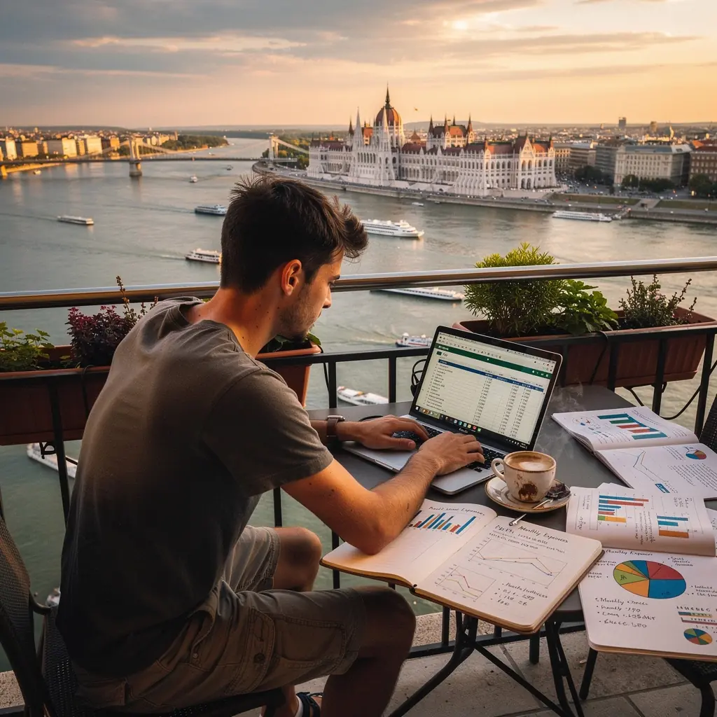 Kép egy pénzügyi szakértőről, aki előadást tart a költségvetés készítésének fontosságáról.
